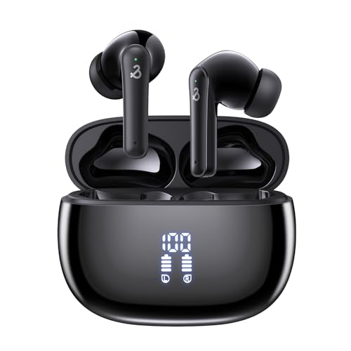 Bluetooth Kopfhörer, Kopfhörer Kabellos Bluetooth 5.3 mit 6 ENC Mikrofon, In Ear kopfhörer Bluetooth mit HiFi Stereo Tiefer Bass, Lärmminderung, 50Std Spielzeit, IPX8 Wasserdicht Ohrhörer LED-Anzeige