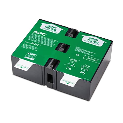 APC APCRBC124 - Ersatzbatterie für Unterbrechungsfreie Notstromversorgung (USV) von APC - passend für Modelle BR1200GI / BR1500GI und andere