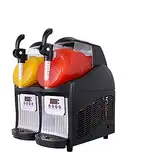 QUSYZD Kommerzielle Eisbrei-Maschine, Gefriergetränke-Slush-Maschine, 300 W, Gefriergetränke-Maschine mit 2,5 l x 2 Smoothie-Mixern für Hotelbars und Cafés.，