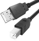 USB B MIDI-Kabel für Instrumente 2 m, USB A zu USB B-Kabel Kompatibel mit Klavier, Midi-Controller, Midi-Tastatur, Audio-Interface-Aufnahme, USB-Mikrofon und mehr