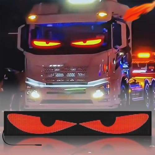 OrangeClub Bunte Augenlampe Soft Screen FüR Autofenster DIY Car Dynamic Led Smart Colorful Eye Lamp Soft Screen Led Eyes for Car Window Led Augen FüR Auto (120 * 595mm)