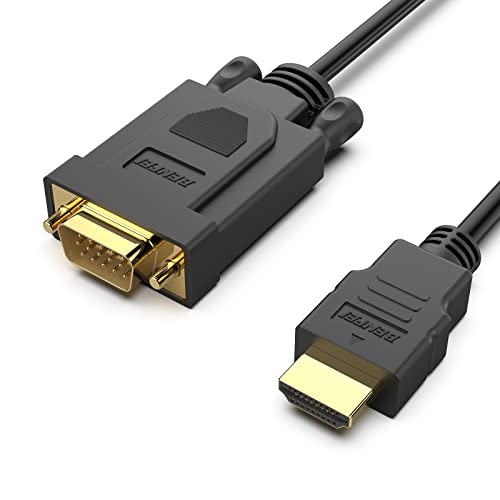 BENFEI HDMI zu VGA Konverter-Kabel 4,5M, Unidirektional HDMI zu VGA D-SUB 15 Pin M/M Unterstützung Volles 1080P Signal von HDMI Eingang Laptop HDTV zu VGA Ausgang Monitoren Projektor,Fernsehapparat