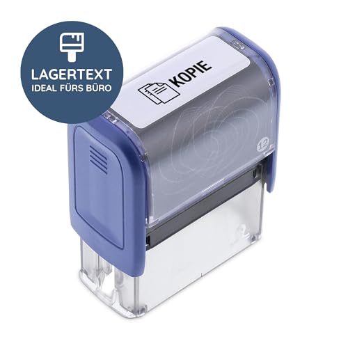 stempel-fabrik – “KOPIE” Selbstfärbestempel – Lagertextstempel zur Kennzeichnung von Kopien, Zweitschriften & Duplikaten – präziser Textstempel ideal für Buchhaltung & Co (50 x 20 mm | 1 Zeile)