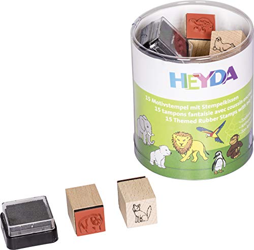 Heyda Heyda 204888491 Heyda 204888491 Stempel-Dose (Zoo-Tiere) Motivgröße: ca. 1,5 x 1,5 cm