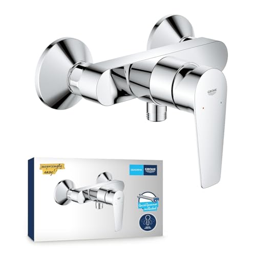 GROHE StartEdge - Einhand- Brausearmatur (mit Temperaturbegrenzer, variable Mengenbegrenzung, eigensicher gegen Rückfließen, langlebig), chrom, 24197001