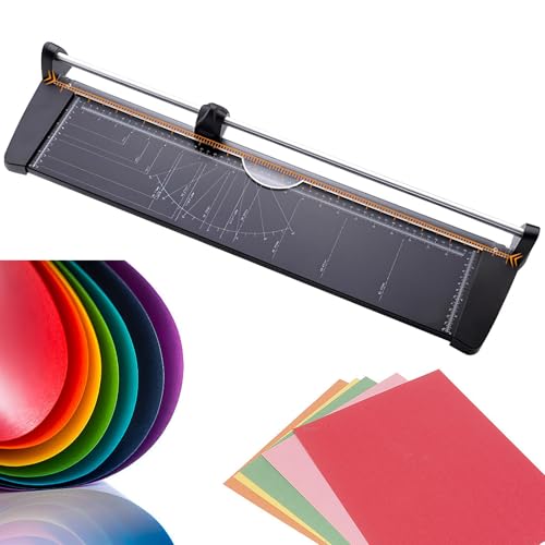 A2 Papierschneider, A2 Rotary Paper Trimmer Cutter, Schnittbreite 60 Cm/23,6 Zoll, Können 1 Mm/10 Blätter Papier Schneiden, Verschiedene Materialien, Rostfeste Metallpanel, Für Druckgeschäfte, Schulen
