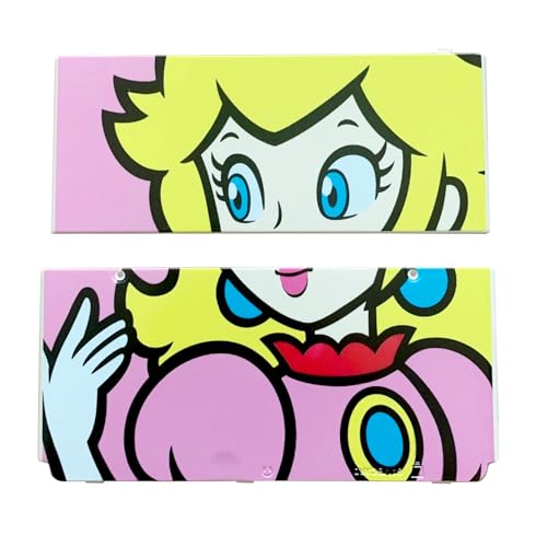 Limited for New3DS Extra Shell Replacement Cover Plates Pink Pretty Princess, for New 3DS Small Handheld Game Console, Custom Peach Edition Outer Top Bottom Faceplate Coverplate Accessories