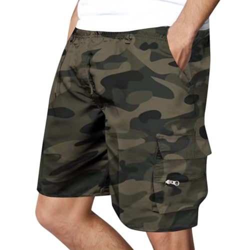 SRZYMJ Kurze Hosen Herren Shorts Herren Grau Kurze Jeanshose Herren Stretch Größe W42 Cargo Shorts Herren Slim Fit Kurze Freizeithose Herren Camouflage CE1 Chino Shorts Herren Beige Men's Shorts M