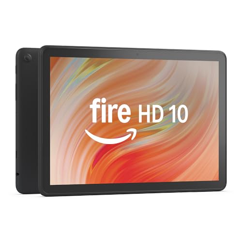 Fire HD 10-Tablet 2023 (Neueste Generation), für Entspannung optimiert, brillantes 10,1-Zoll-Full-HD-Display, Octa-Core-Prozessor, 3 GB RAM, bis zu 13h Akkulaufzeit, 64 GB, schwarz, mit Werbung