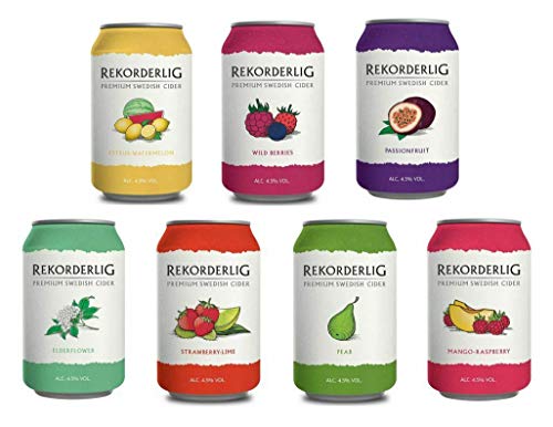 Rekorderlig Cider Probier-set lukky24 Edition 24 X 0,33l Dosen + lukky24® Schlüsselanhänger mit Einkaufswagenchip