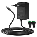 Gonew21 12V Netzteil 2A - AC Adapter Netzteil 12V Eingang 200-240V, 2 Meter Kabel, Ausgang DC 12V 2A 24W Steckers 5,5x 2,1mm,mit 2 DC Stecker, Universal Netzteil 12V Kamera, LED-Licht, Mehr 12V-Geräte