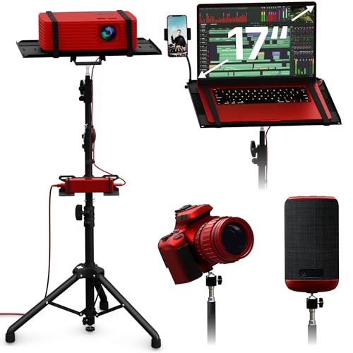 PropVue Beamer ständer, höhenverstellbar von 66 bis 150cm, Universal tragbarer Laptop ständer, Dreibeinstativ für Kamera oder Licht, DJ-Rack und Musikständer – zuverlässig, einfach einzustellen