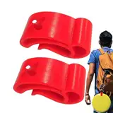 Flugscheibenclips - Set Von 2 Spielzeugscheibenklemmen, Kompakt Und Bequem Flying Disc Clamp Sports Disc Carrier Clamp Anhang Tragbarer Dischalter Täglich Verwenden Spielzeugscheibenklemme Tragbare