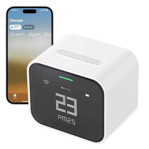 Qingping Air Monitor Lite, Apple HomeKit kompatibel Wi-Fi Smart Luftqualität Messgerät erkennt Indoor CO2, PM2.5, PM10, Temperatur und Luftfeuchtigkeit, Luftmessgerät