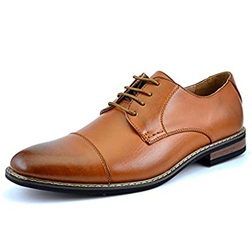 Bruno Marc Herren Derby Schnürhalbschuhe Klassischer Business Anzugschuhe BRAUN Prince-6 Talla 47EU/13US