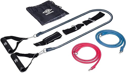 Umbro Resistance Strap Set - Komplettset - 3 Stufen - mit Griffen und Türankern - 120 cm