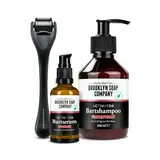 Brooklyn Soap Company Activator Beard Bundle - 3-teiliges Set mit Bartroller, Bartshampoo & Bartserum - Bartwuchs & Bartwachstum fördern - Beard Growth Set für Männer