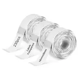 Litimkat 3pcs Transparente Etikette - für Q30/Q31/Q30S/D30 Beschriftungsgerät Wasserdicht Thermo-Etikettenband,für Schule, Zuhause, Büro, Supermarkt Shop Catering (14x30mm) 230 Bänder/Rolle