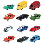 Majorette Vintage Assortment, Vintage Cars, Oldtimer, Spielzeugauto aus Metall, Miniaturfahrzeuge, Freilauf, Federung, Lieferung: 1 Stück, zufällige Auswahl, 6 versch. Modelle, 7,5 cm
