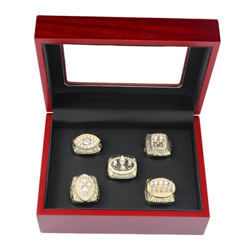 MCBEAN NFL 49ers 1981 1984 1988 1989 1994 Championship Ring Set Super Bowl Ring Rugby Souvenir Sammlerstücke Männer Frauen Freunde Fußballfans