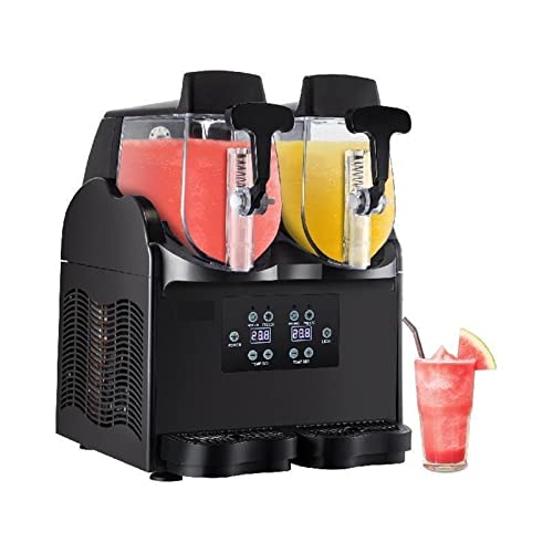 Slushy-Maschine für den gewerblichen Gebrauch, 2 x 5 l, für gefrorene Getränke, Getränkespender für eisgekühlten Saft, Smoothie-Ausrüstung