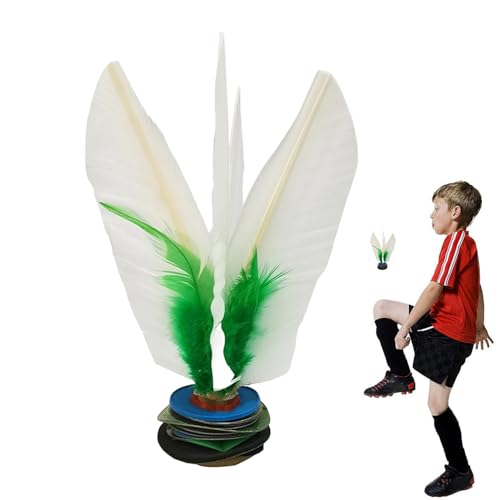 Kick-Shuttlecock - Weiße Kick-Shuttlecocks, Chinesischer Jianzi-Fußtritt Mit Weißen Federn | Handrad-Feder-Federball-Fitness-Unterhaltung Fußsport Outdoor-Spielzeugspiel,