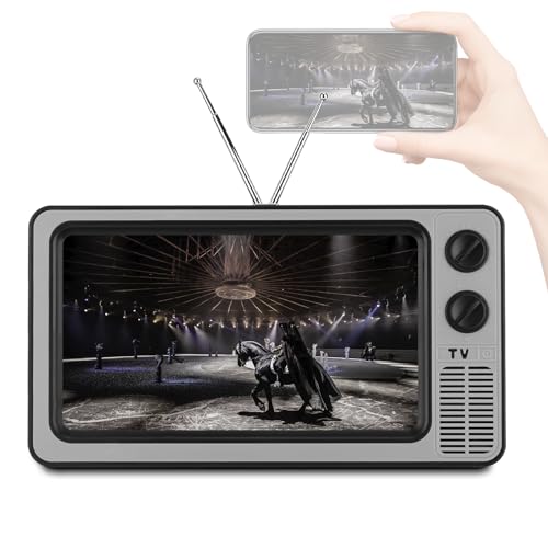 PZJFH 12 Zoll Retro TV Handy Lupe Ausziehbarer Telefon Vergrößerungs Bildschirm für Movie Handy Bildschirmvergrößerung Bildschirmlupe für Smartphones 3D HD Phone Screen Magnifier