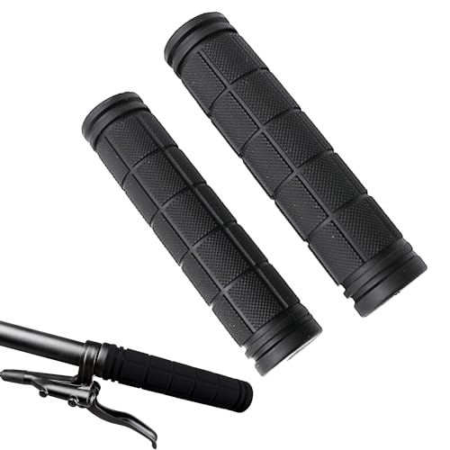 1 Paar 120mm Fahrradgriffe Griffe, Lenkergriffe Ergonomisch Schwarz Rutschfester Weichem Gummi, Fahrradlenker Griffe 30 mm, für MTB, Rennrad, Trekking Bike, Cityrad, BMX