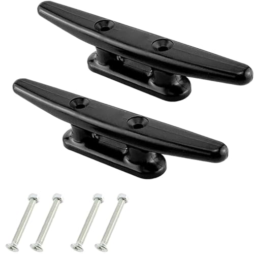 Zwenjuan Bootsklampe,2 pcs Bootsklampe Festmacherklampe aus Hochwertigem Nylon,Kunststoff Klampe,Nylon Klampe,Beleg-Klampe,für Boote,Yachten,Docks,Fahnenmasten,Wäscheleinenständer(100mm)