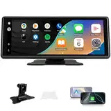 Auto-Display kompatibel mit CarPlayy und Android Auto, Wireless Connect Radio, tragbares Android Carplayy 10.26-Zoll-IPS-Touchscreen 1080P, Googlee und Siri Assistant (10.26 inch)