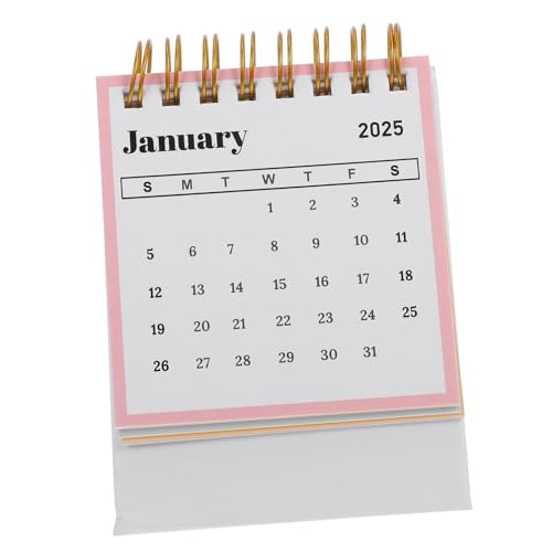 NUOBESTY 2025 Tischkalender Desktop Stehkalender Tagesplaner Kalender Monatskalender Tischkalender Retro Tischkalender Winziger Kalender Mini Stehkalender Mini Kalender Aus Papier