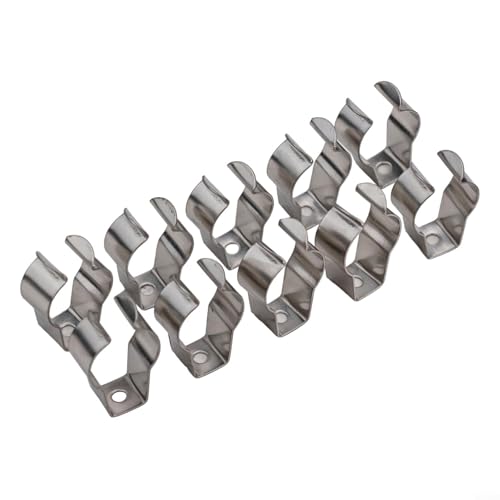 10 stabile Federklammern aus 304 Edelstahl für Werkzeugorganisation in Garage, Schuppen und Zuhause (18 mm)