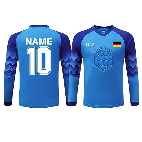 ORYG Torwarttrikot Kinder Herren Personalisierte Torwarttrikots Kit Torwart Trikots für Kinder mit Name Team Logo