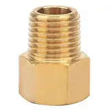 ANKROYU Rohrverschraubung, Messing-Rohrverschraubungsadapter, BSPT-Außengewinde auf NPT-Innengewinde, Messing-Manometer-Adapter Für Luftdruckmesser(1/4" BSPT Male to 1/4" NPT Female)