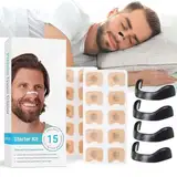 Intake Breathing Nasal Strip, 15 Stück Intake Breathing Magnetischer Anti-Schnarch-Nasenstreifen, Impulse Breathing, Nasenpflaster Besser Schlafen und Atmen