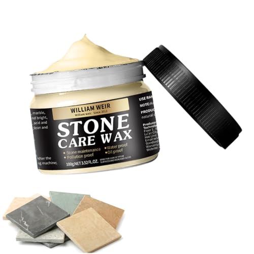 Stone Care Wax 100g | Polierwachs Granit | Steinpolitur Naturstein |Steinpolitur Wachs | Steinpolitur Glanz Polierwachs Stein Für Marmormöbel Keramikfliesen, Steinböden, Steinwände