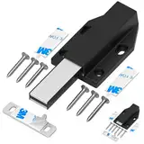 Magnetische Push Verriegelung ohne Nagelinstallation Tonitrui Heavy Duty Schrank Türöffner Tip On für Türen Beschlag Möbel Schubladen Drucköffner Schranktür Öffner Magnetschnäpper(Schwarz 2 Stück)