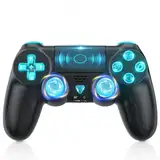 Bonacell Wireless Controller für Ps-4 Dual Vibration Kabellose Gamepad mit Turbo und 3.5mm Audio Jack/LED/Touch Pad für P-s4/Pro/Slim/Pc