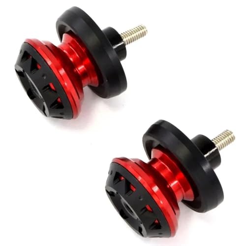 Schwinge Schieberegler Für Y&AMAHA R3 R25 FZ8 YZFR1 R6 MT09 Schwinge Motorrad Spool Sliders Schwinge Stand Spulen Schrauben Schrauben(M8 Red Bobbins)