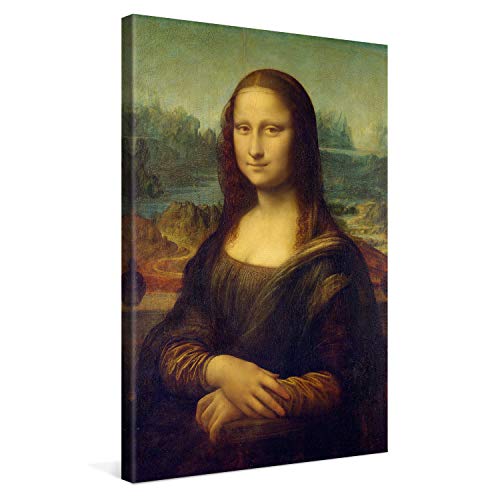 PICANOVA – Leonardo da Vinci – Mona Lisa 40x60cm – Bild auf Leinwand – Premium Kunstdruck Auf 2cm Holz-Keilrahmen Für Schlaf- Und Wohnzimmer – Klassische Kunst