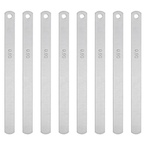 QUARKZMAN 8 Klingen Metrischer Stahl Fühlerlehre, 0,9 mm Dicke Fülllehre, Offset-Ventile, Gitarrenlehre Messwerkzeug, für Spaltbreitenmessung