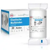 Health Press® Mullbinden – Verbandsmaterial (8cm x 4m) 20 Rollen – Elastischer Binden Verband – Medizinprodukt – Dermatologisch getestete Fixierbinde – Bandage Ideal für Erste Hilfe & Wundversorgung