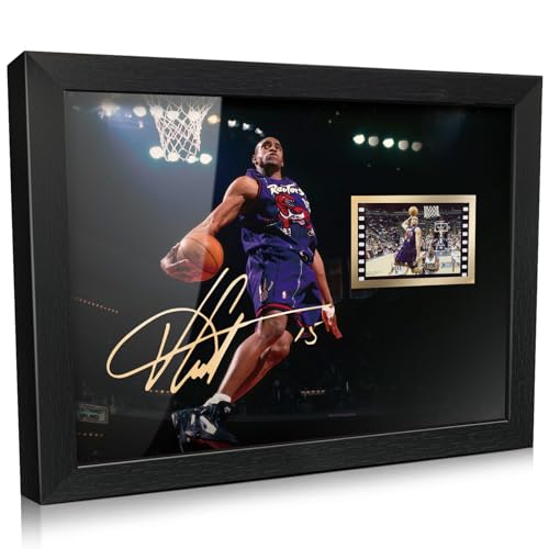 ORIMAMI The King of Dunk Vince Carter Poster für den Schreibtisch, gerahmtes Foto, Geschenk, 20,3 x 15,2 cm, mit signiertem und 1 x 35 mm Film-Mini-Display, tolles Erinnerungsstück für Basketball-Fans