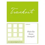 Premium Neutrale Bonuskarten 50 Stk. mit 10 Stempelfeldern Hellgrün. Treuekarten passend für Gastronomie Restaurant Weinhandel Friseur Nagelstudio Wellness Praxis