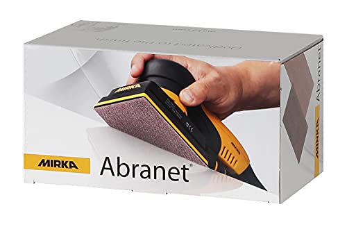 Mirka Abranet Netz-Schleifstreifen 70x125 mm Klett / Korn P80 / 50 Stk / zum Schleifen von Holz, Spachtel, Lack, Kunststoff / 5414905080