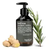 Jean & Len Handseife Rosemary & Ginger, reinigt beanspruchte Hände, für die tägliche Anwendung, Flüssigseife im nachfüllbaren Pumpspender, ohne Parabene, Silikone & Mikroplastik, 250 ml