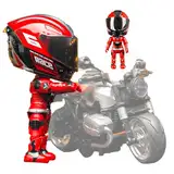 Motorrad-Actionfigur Spielzeug - Verwandlungs-Motorradpuppe, Verwandelnde Puppen-Actionfiguren | Motorradfahrer-Verwandlungsspielzeug mit beweglichen Gelenken, Q-Version Sammelfiguren-Motorradmodell