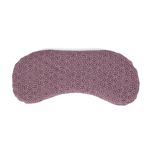 Bodhi Weiches Augenkissen aus Baumwolle | Füllung aus Bio-Leinsamen & Bio-Lavendel | Vegan | Augenmaske für Yoga, Entspannung & Meditation | Bloom, aubergine