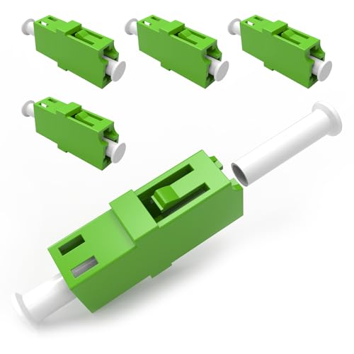 EMSECKO Glasfaser-Adapter 5er Pack LC/APC auf LC/APC Trägerklasse Singlemode Koppler/Flansch für Netzwerkverbindungen, FTTH