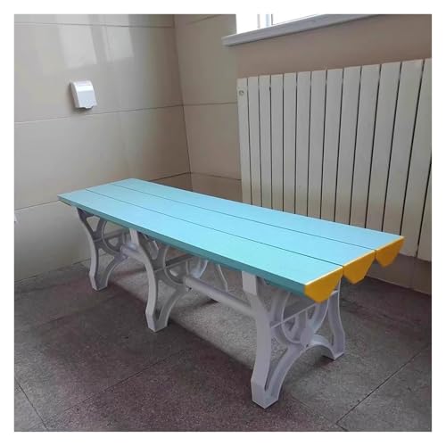 Badehaus - Umkleidebank Sitzbank für kleine Umkleidekabinen, Fitnessstudio/ Badehaus/ Schwimmbad/ öffentliche Umkleidekabinen Kleider- und Schuhwechselhocker, ABS-Kunststoff-Lamellen Ruhebänke(Light B